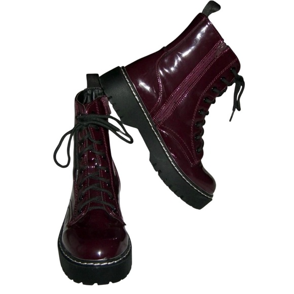 Sincerely Jules Boots Combat Glossy Grunge Goth alt egirl Punk Harley 90s Bratz - Picture 5 of 16